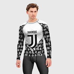 Рашгард мужской Juventus символы китайские, цвет: 3D-принт — фото 2
