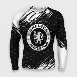 Рашгард мужской Chelsea штрихи красок текстура, цвет: 3D-принт