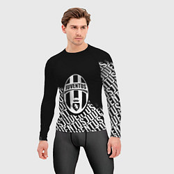 Рашгард мужской Ювентус надписи лого, цвет: 3D-принт — фото 2