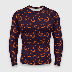 Рашгард мужской Страшно веселый Halloween - паттерн, цвет: 3D-принт