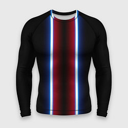 Рашгард мужской Color white blue red neon, цвет: 3D-принт