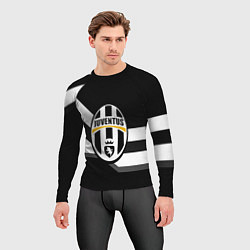 Рашгард мужской Juventus полосы линии, цвет: 3D-принт — фото 2