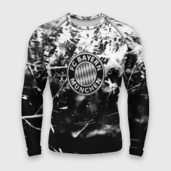 Рашгард мужской Bayern Mnchen черно белая бумага, цвет: 3D-принт