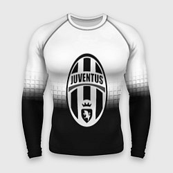 Мужской рашгард Juventus черно белая геометрия