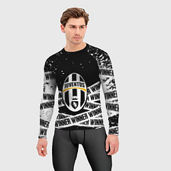 Рашгард мужской Juventus подедитель краски, цвет: 3D-принт — фото 2