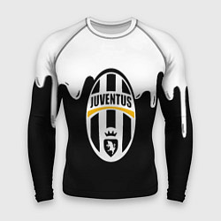 Рашгард мужской Juventus капли красок, цвет: 3D-принт