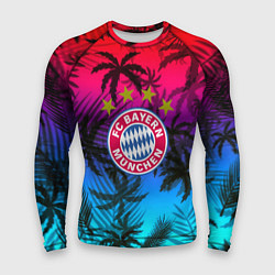 Рашгард мужской Бавария Мюнхен неон тропики, цвет: 3D-принт