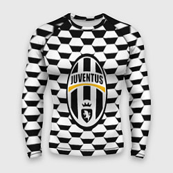 Рашгард мужской Juventus геометрия черно белая, цвет: 3D-принт