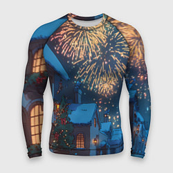 Мужской рашгард Праздничный новогодний салют