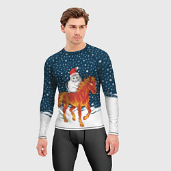 Рашгард мужской Кот Бендер и огненный конь - 2026, цвет: 3D-принт — фото 2