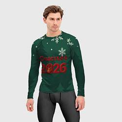 Рашгард мужской Счастья в 2026 году, цвет: 3D-принт — фото 2