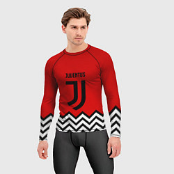 Рашгард мужской Ювентус полосы спорт, цвет: 3D-принт — фото 2
