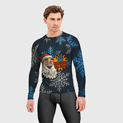 Рашгард мужской 10 баллов за стол - довольный Санта, цвет: 3D-принт — фото 2