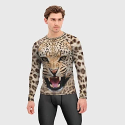 Рашгард мужской Взгляд леопарда, цвет: 3D-принт — фото 2