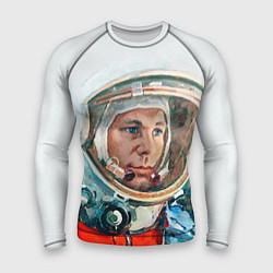 Рашгард мужской Гагарин в полете, цвет: 3D-принт