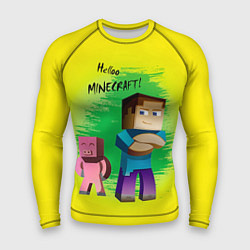 Рашгард мужской Hello Minecraft, цвет: 3D-принт