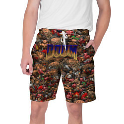 Шорты на шнурке мужские DOOM: Pixel Monsters, цвет: 3D-принт
