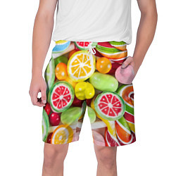 Шорты на шнурке мужские Candy Summer, цвет: 3D-принт