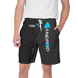 Шорты на шнурке мужские RK800 Android, цвет: 3D-принт