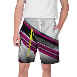 Шорты на шнурке мужские Cyberpunk 2077: Violet Style, цвет: 3D-принт