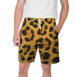 Шорты на шнурке мужские Леопард, цвет: 3D-принт