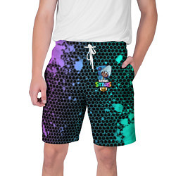 Шорты на шнурке мужские Brawl Stars LEON SHARK, цвет: 3D-принт