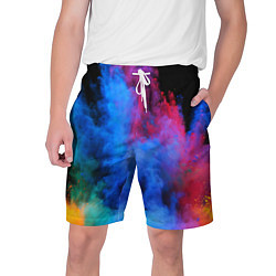 Шорты на шнурке мужские КРАСКИ, цвет: 3D-принт