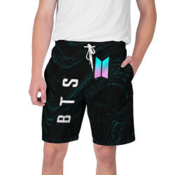 Шорты на шнурке мужские BTS БТС, цвет: 3D-принт