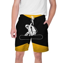 Шорты на шнурке мужские Сноубордист, цвет: 3D-принт