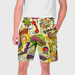 Шорты на шнурке мужские Комикс, цвет: 3D-принт