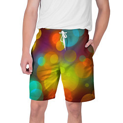 Шорты на шнурке мужские Цветные блики, цвет: 3D-принт