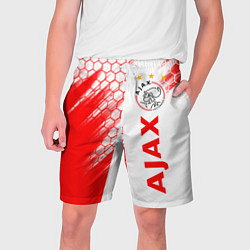 Шорты на шнурке мужские FC AJAX AMSTERDAM ФК АЯКС, цвет: 3D-принт