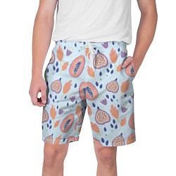 Шорты на шнурке мужские Папайя, цвет: 3D-принт