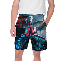 Шорты на шнурке мужские Cyberpunk, цвет: 3D-принт
