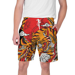 Шорты на шнурке мужские Год тигра, цвет: 3D-принт