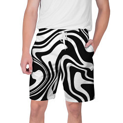 Мужские шорты Черно-белые полосы Black and white stripes