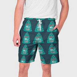 Шорты на шнурке мужские Ёлки-елки, цвет: 3D-принт