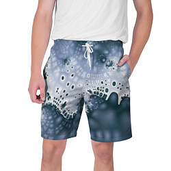 Шорты на шнурке мужские Коллекция Journey Синий 592-1, цвет: 3D-принт