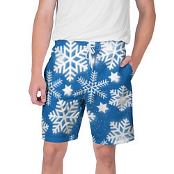 Шорты на шнурке мужские Снежное небо, цвет: 3D-принт