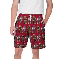 Мужские шорты Minecraft warriors pattern