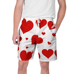 Мужские шорты Красные сердечки Heart