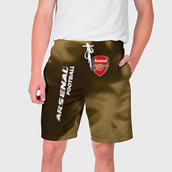 Шорты на шнурке мужские АРСЕНАЛ Arsenal Football Огонь, цвет: 3D-принт