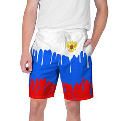 Шорты на шнурке мужские Флаг герб russia, цвет: 3D-принт
