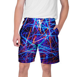 Шорты на шнурке мужские Neon pattern Fashion 2055, цвет: 3D-принт