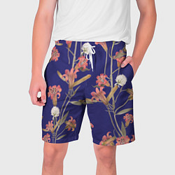Шорты на шнурке мужские Цветы Оранжевые Лилии, цвет: 3D-принт