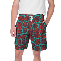 Шорты на шнурке мужские Розы тату, цвет: 3D-принт