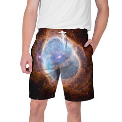 Шорты на шнурке мужские Туманность Южное кольцо наблюдаемое телескопом Уэб, цвет: 3D-принт