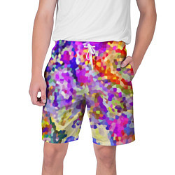 Шорты на шнурке мужские Летняя мозаика, цвет: 3D-принт