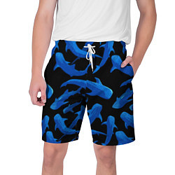 Шорты на шнурке мужские Стая акул - паттерн, цвет: 3D-принт