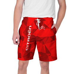 Шорты на шнурке мужские Citroёn - logo, цвет: 3D-принт